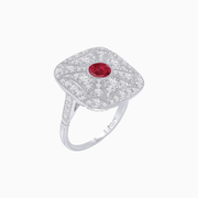 Vintage-Inspired Cushion-Shaped Diamond Ring Mounting Artisan Milgrain | Timeless Geometry | Customizable Center Stone - Shahin Jewelry